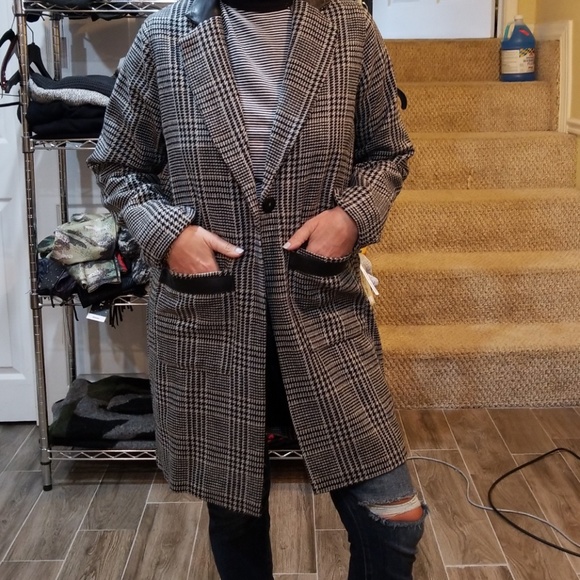 JET Slouchy Wool Plaid Coat *HOST PICK* NWT - Picture 3 of 3